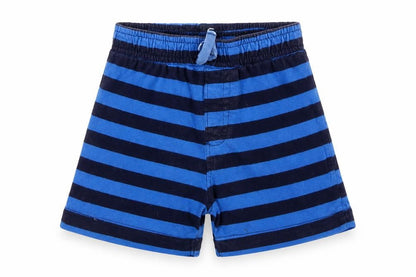 Front view of Baby boys’ blue striped sweatpants, size 9-12, months