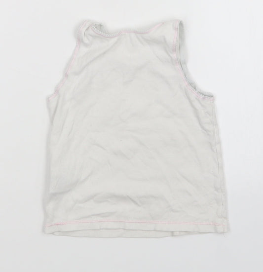 Mothercare Girls White   Basic Tank Size 2-3 Years  - Peppa Pig