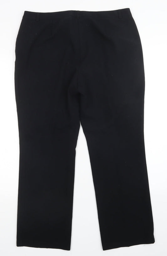 Womens UK Size 14 M&S Regular Fit  Black Trousers