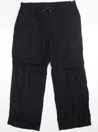 Womens UK Size 16 M&S Regular Fit  Black Trousers
