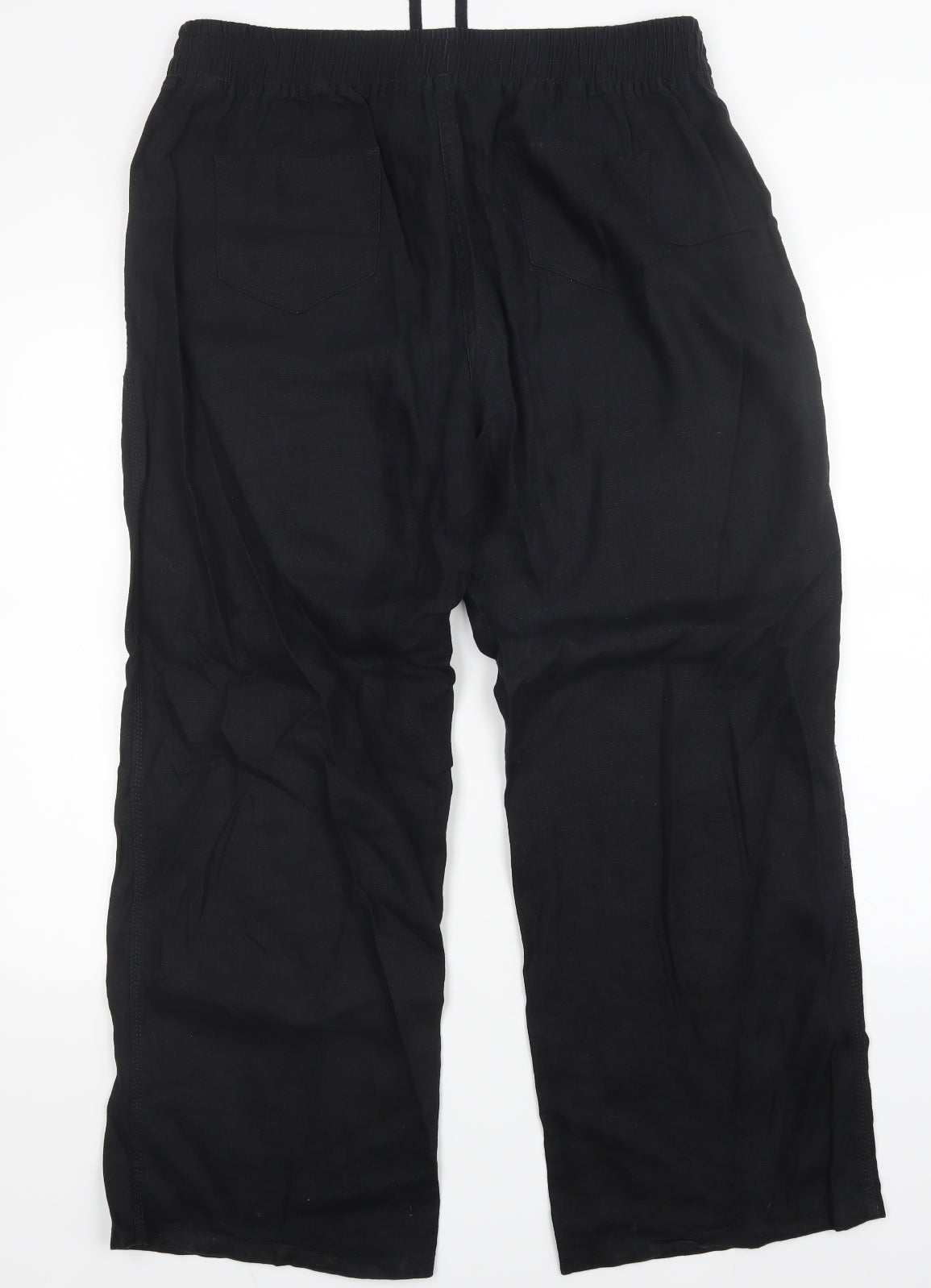 Womens UK Size 16 M&S Regular Fit  Black Trousers