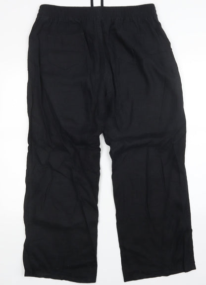 Womens UK Size 16 M&S Regular Fit  Black Trousers