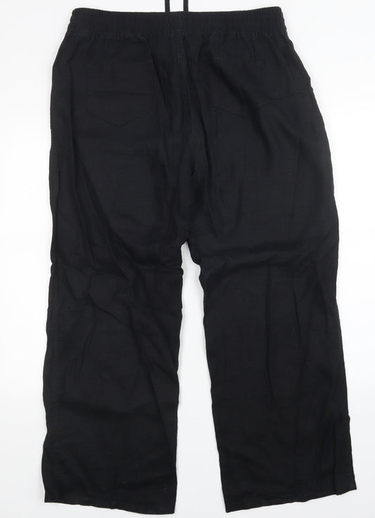 Womens UK Size 16 M&S Regular Fit  Black Trousers