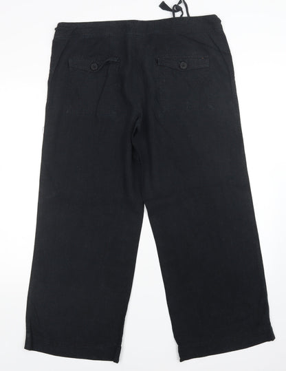 South Womens Black   Trousers  Size 14 L27 in