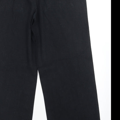 South Womens Black   Trousers  Size 14 L27 in
