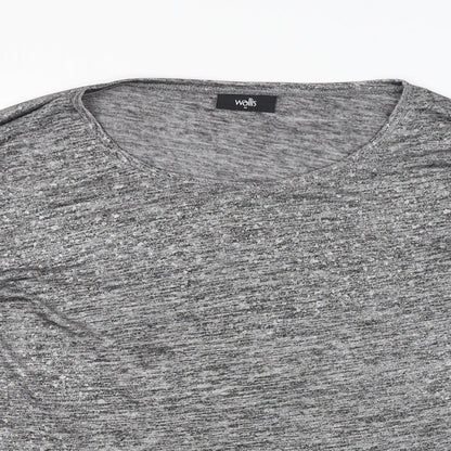 Wallis Womens Silver   Basic Blouse Size M