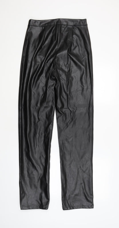 Womens UK Size 10 Nasty Gal Regular Fit  Black Trousers