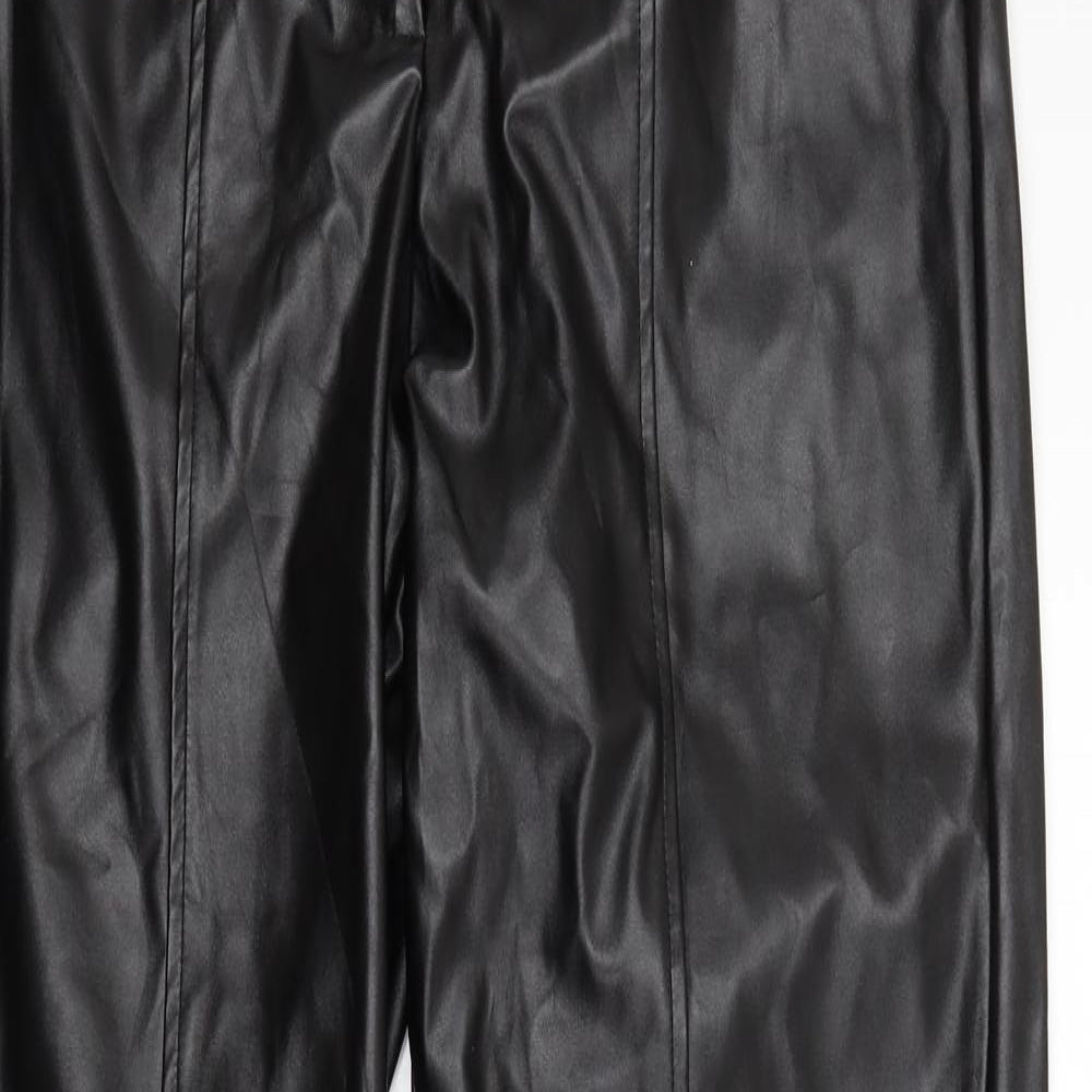 Womens UK Size 10 Nasty Gal Regular Fit  Black Trousers