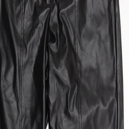 Womens UK Size 10 Nasty Gal Regular Fit  Black Trousers