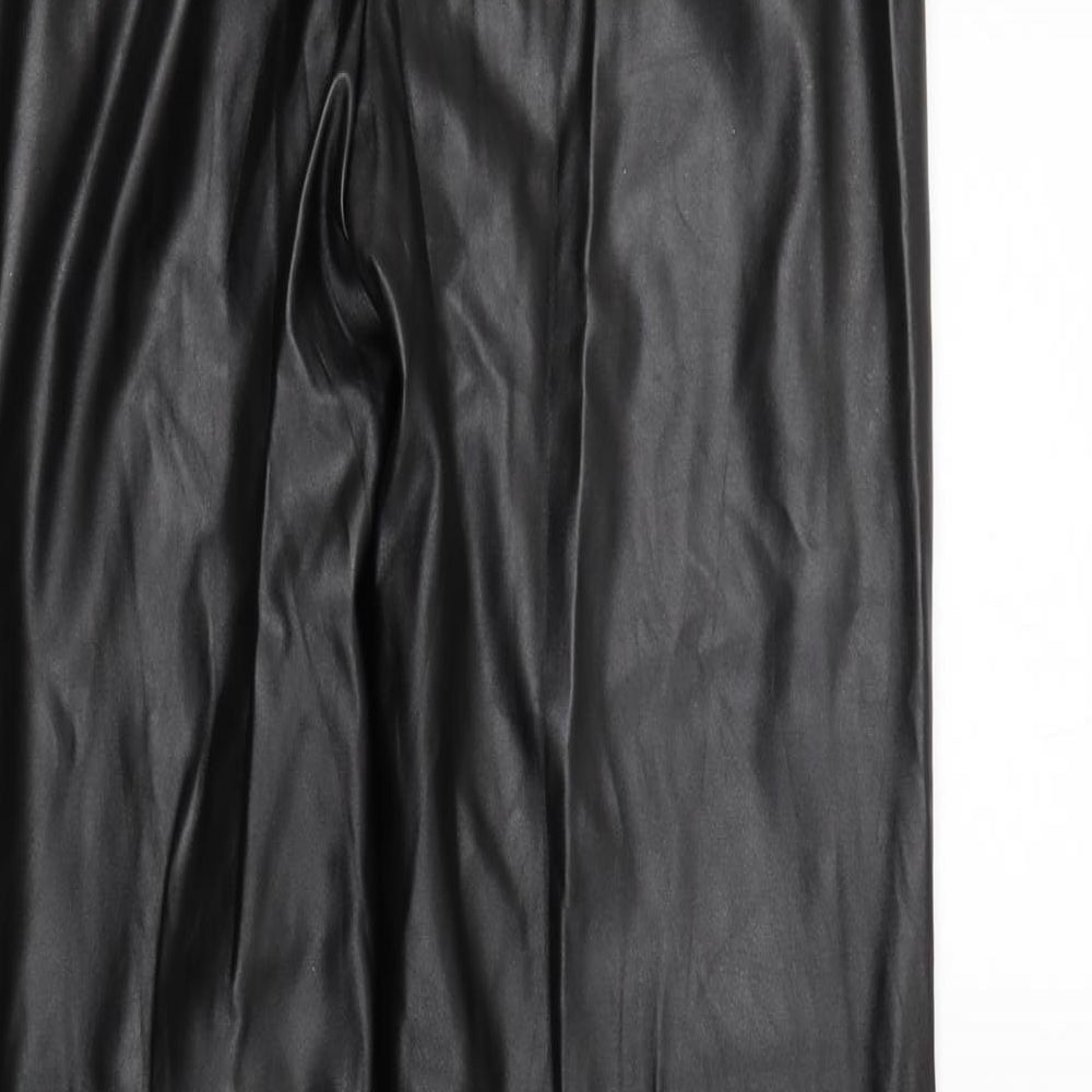 Womens UK Size 10 Nasty Gal Regular Fit  Black Trousers