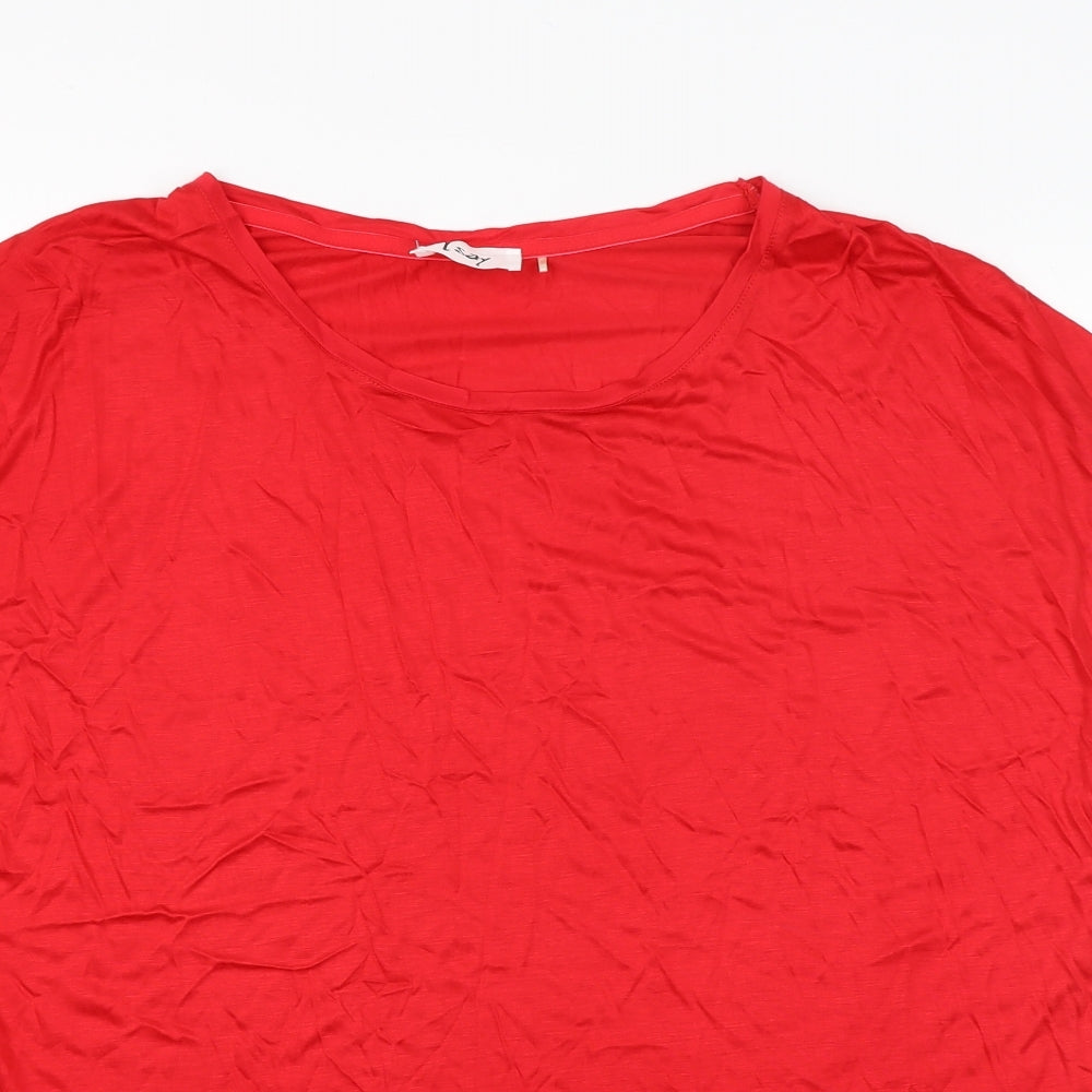 Womens UK Size  Preworn Red Basic Blouse