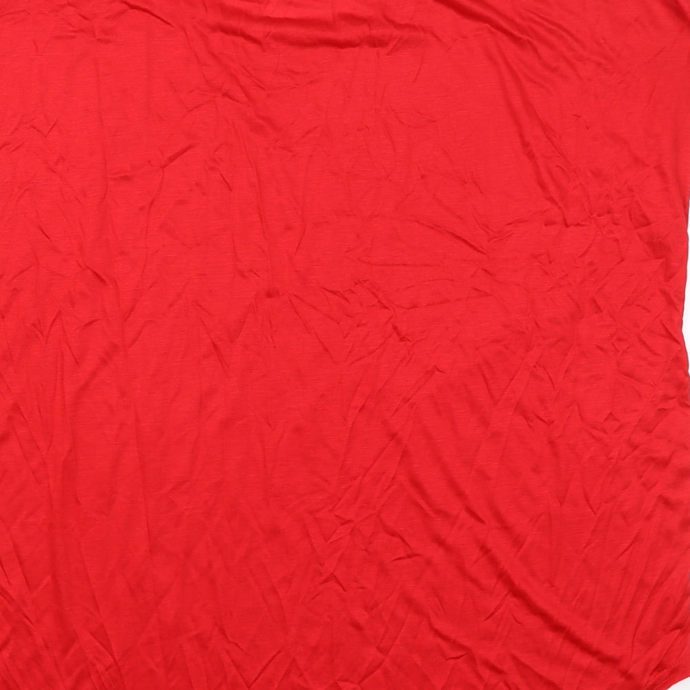Womens UK Size  Preworn Red Basic Blouse