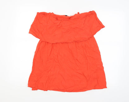 H&M Womens Red   Basic Blouse Size 14