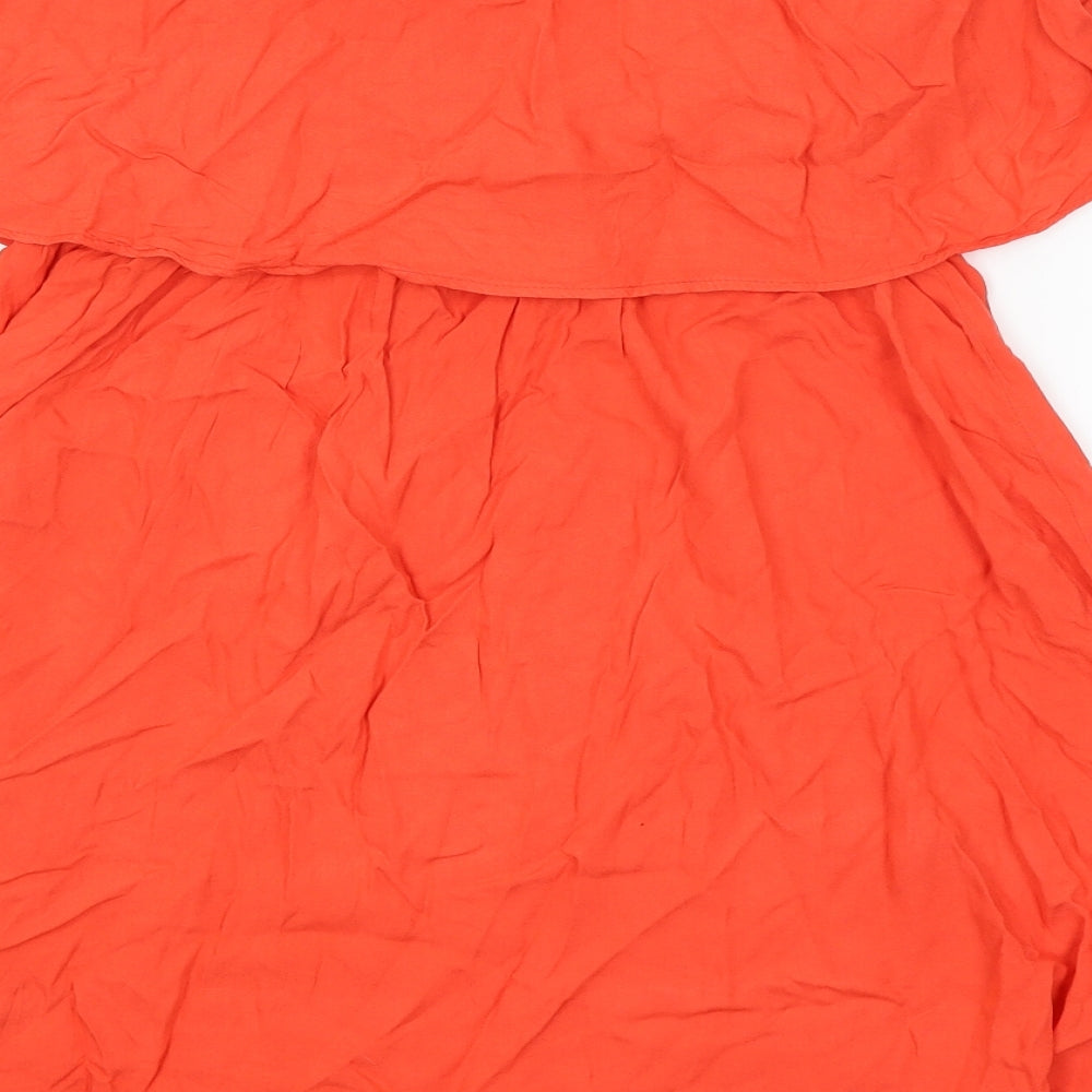 H&M Womens Red   Basic Blouse Size 14