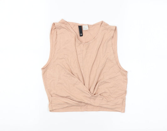 Womens UK Size S H&M Brown Basic Tank