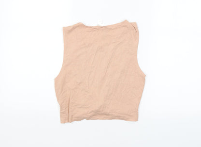 Womens UK Size S H&M Brown Basic Tank