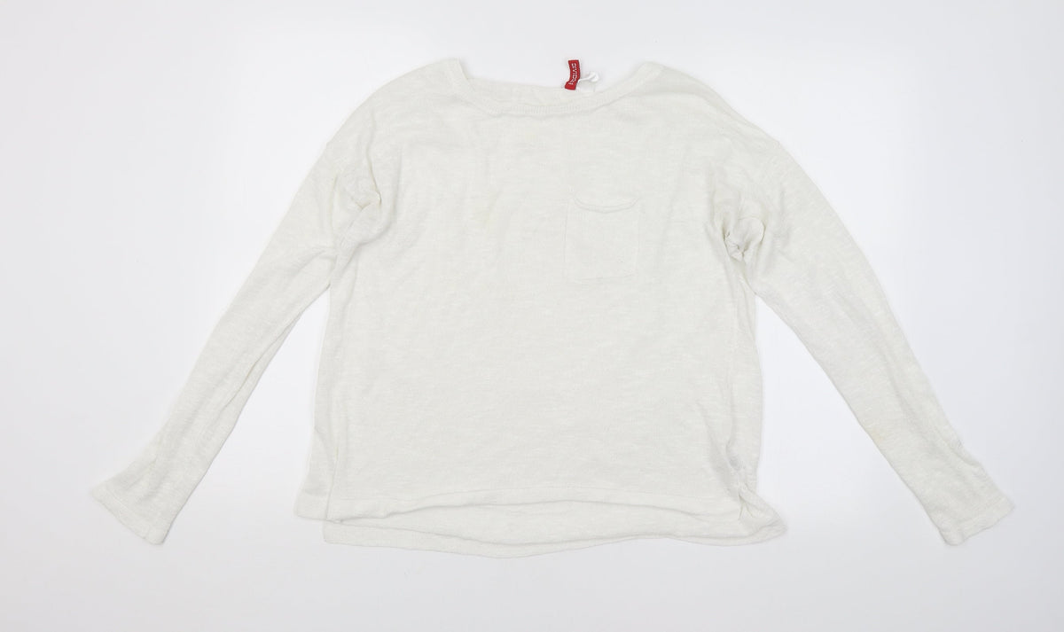 Womens UK Size L H&M White Pullover Jumper