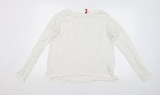 Womens UK Size L H&M White Pullover Jumper