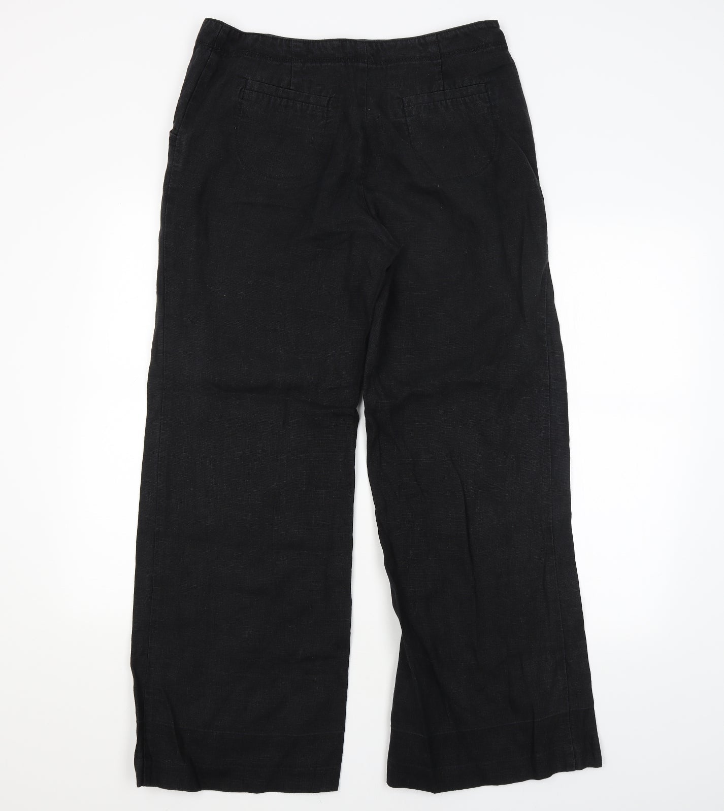 Womens UK Size 14 Limited Collection Regular Fit Carrot Black Trousers
