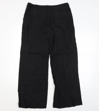 Womens UK Size 14 Limited Collection Regular Fit Carrot Black Trousers
