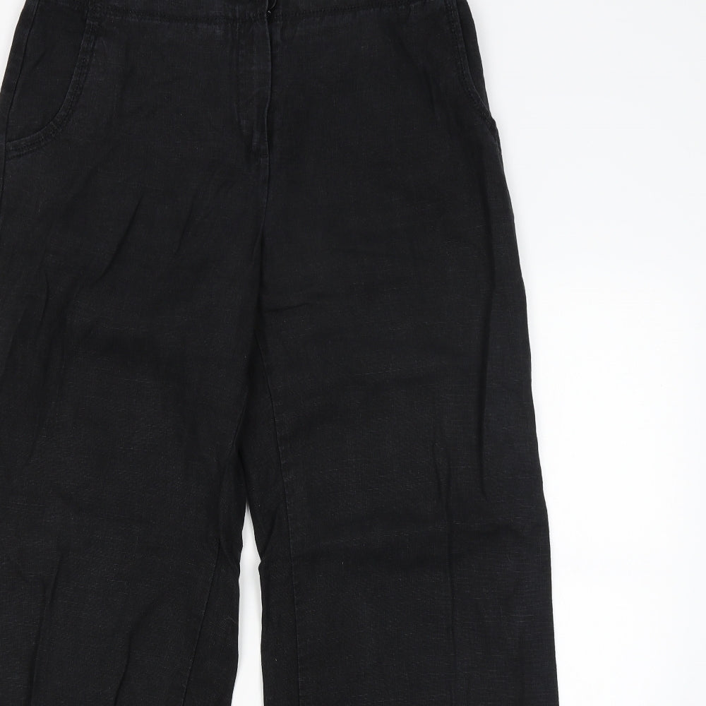 Womens UK Size 14 Limited Collection Regular Fit Carrot Black Trousers