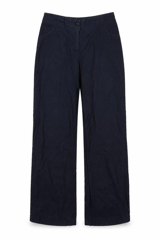 Womens UK Size 12 Mia Moda Regular Fit Chino Blue Trousers