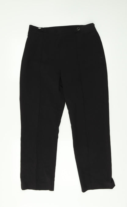 Womens UK Size 12 Classics Regular Fit  Black Trousers