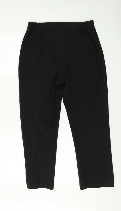 Womens UK Size 12 Classics Regular Fit  Black Trousers