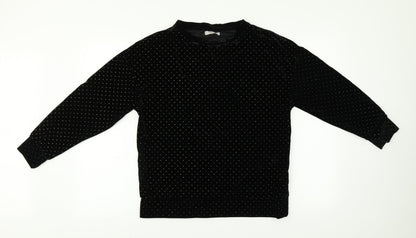 F&F Womens Black Polka Dot  Top Pyjama Top Size 10