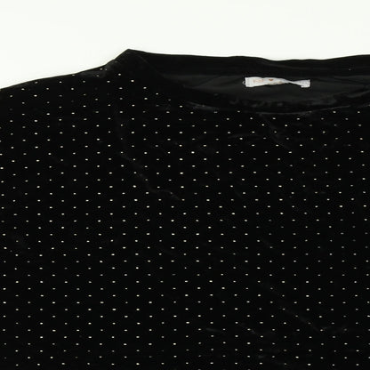F&F Womens Black Polka Dot  Top Pyjama Top Size 10
