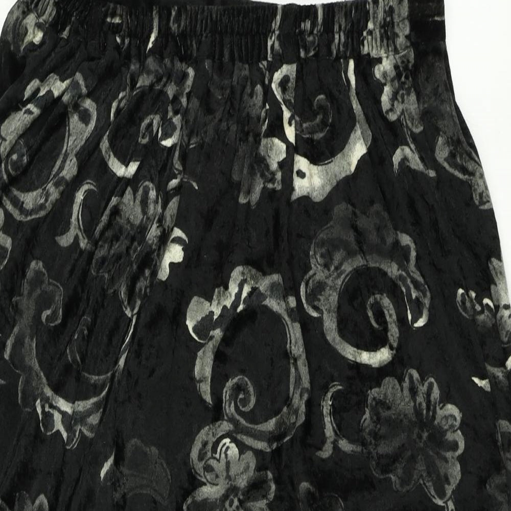 Berkertex Womens Grey Paisley  Pleated Skirt Size 16