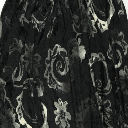 Berkertex Womens Grey Paisley  Pleated Skirt Size 16