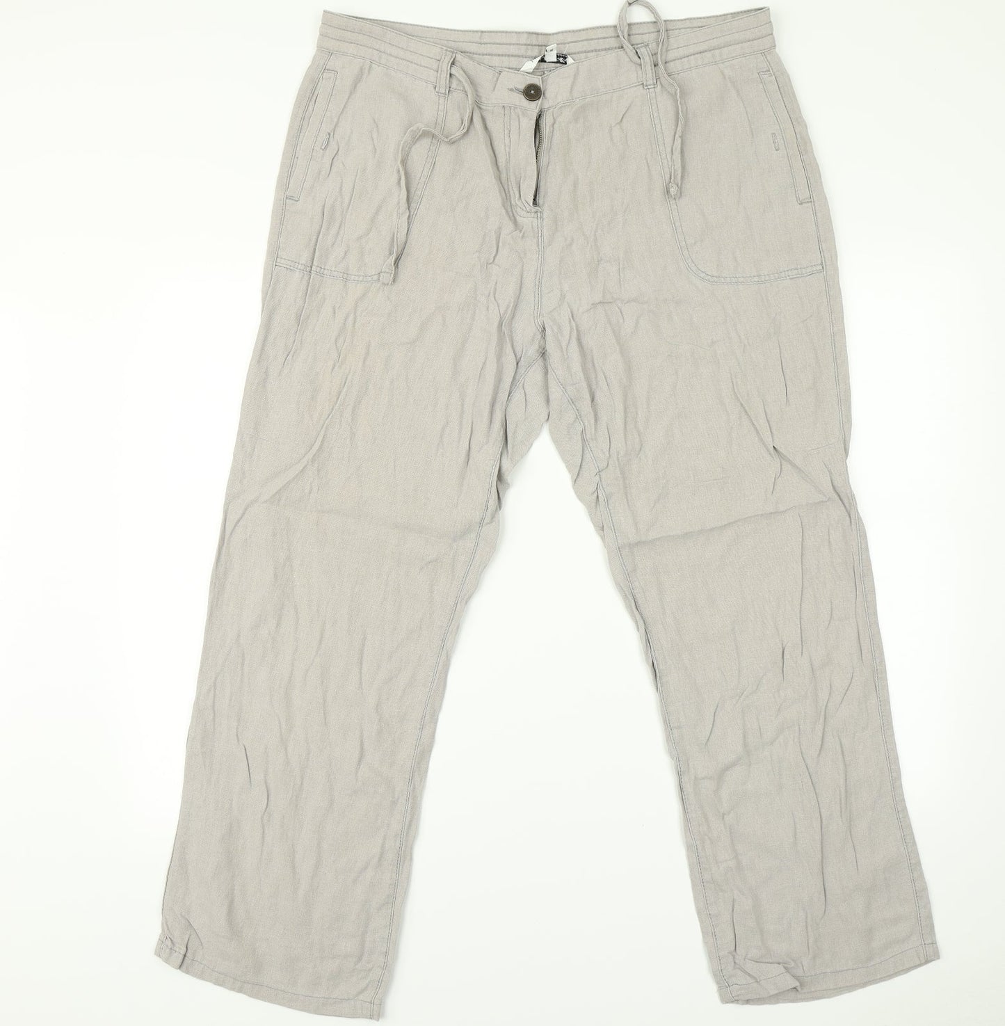 Womens UK Size 16 Collection Regular Fit  Grey Trousers
