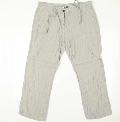 Womens UK Size 16 Collection Regular Fit  Grey Trousers