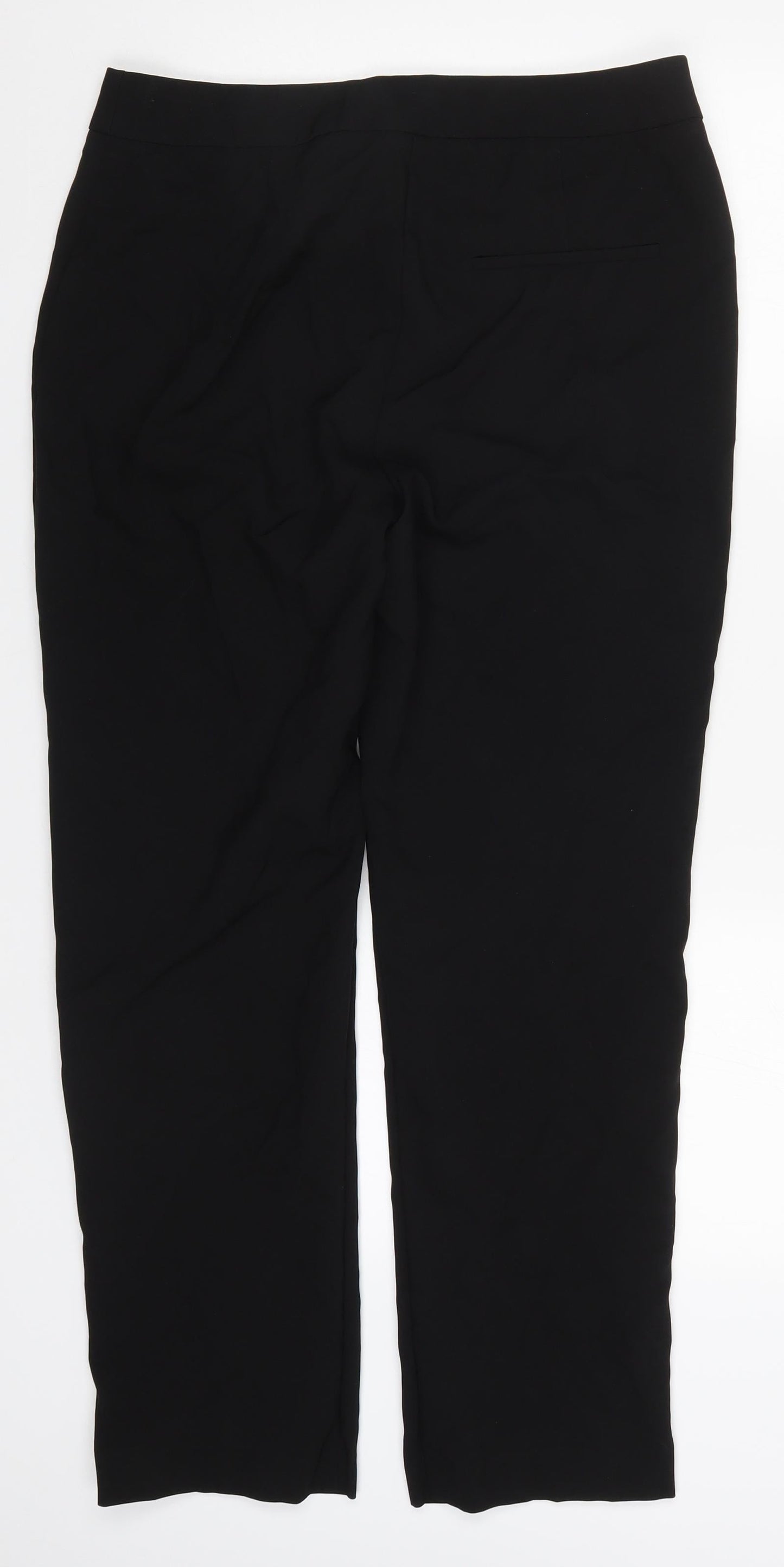 Womens UK Size 12 Papaya Regular Fit  Black Trousers