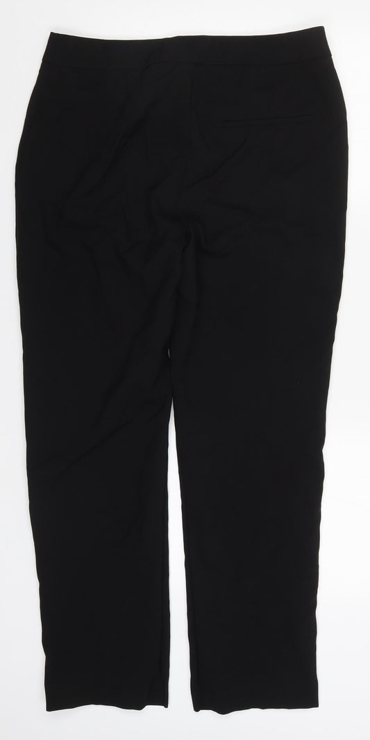 Womens UK Size 12 Papaya Regular Fit  Black Trousers