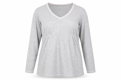 Womens UK Size L Ellen Tracy Grey Basic T-Shirt