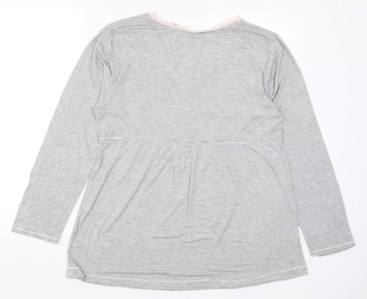 Womens UK Size L Ellen Tracy Grey Basic T-Shirt