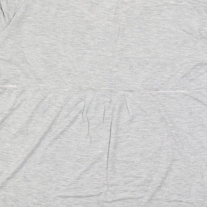 Womens UK Size L Ellen Tracy Grey Basic T-Shirt