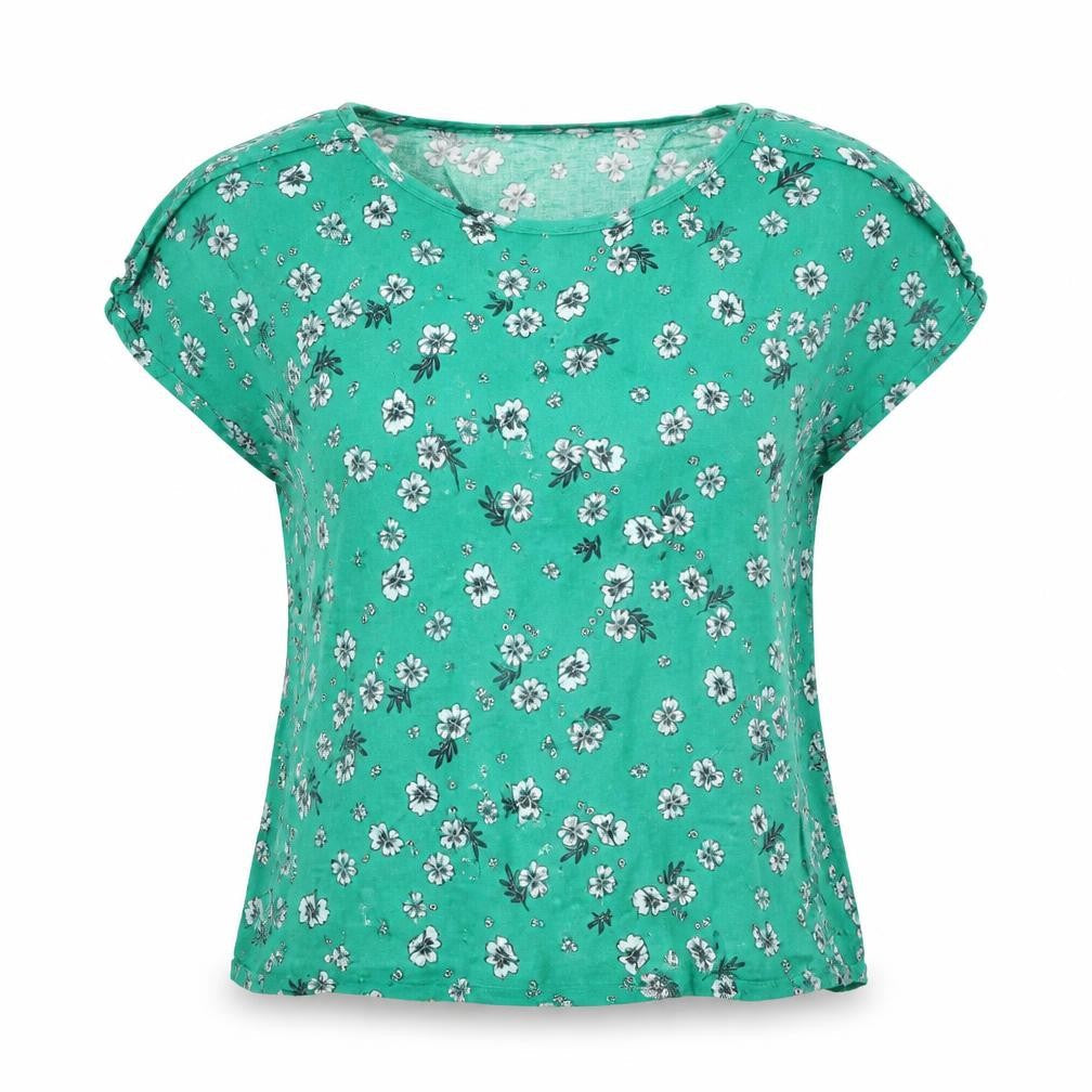 Womens UK Size 8 Primark Green Basic T-Shirt