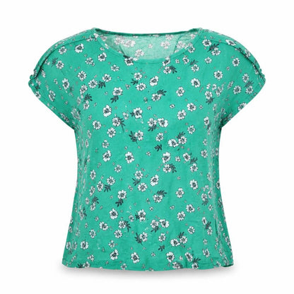 Womens UK Size 8 Primark Green Basic T-Shirt