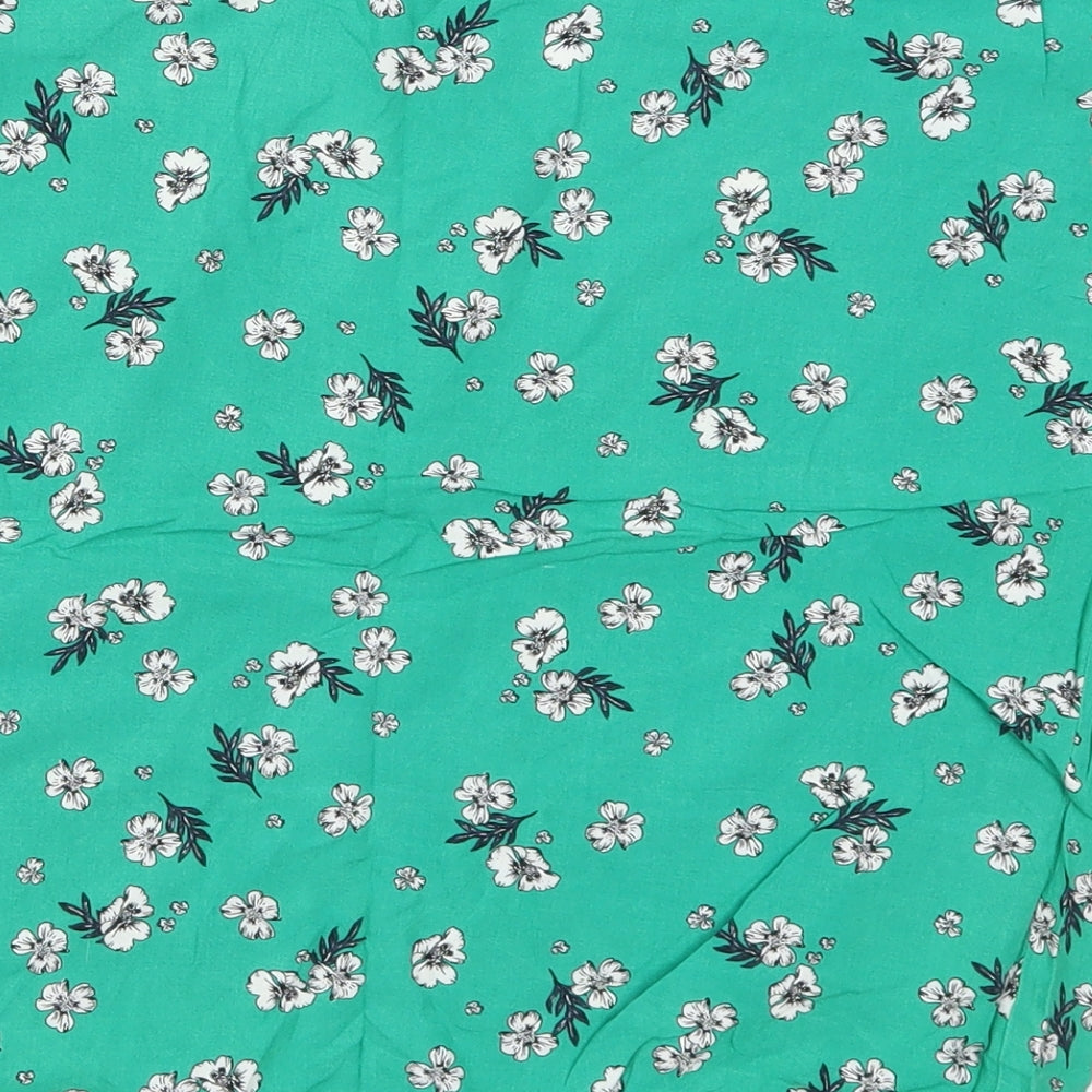 Primark Womens Green Floral  Basic T-Shirt Size 8