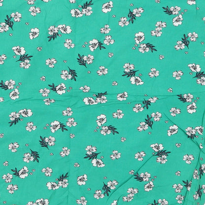 Primark Womens Green Floral  Basic T-Shirt Size 8
