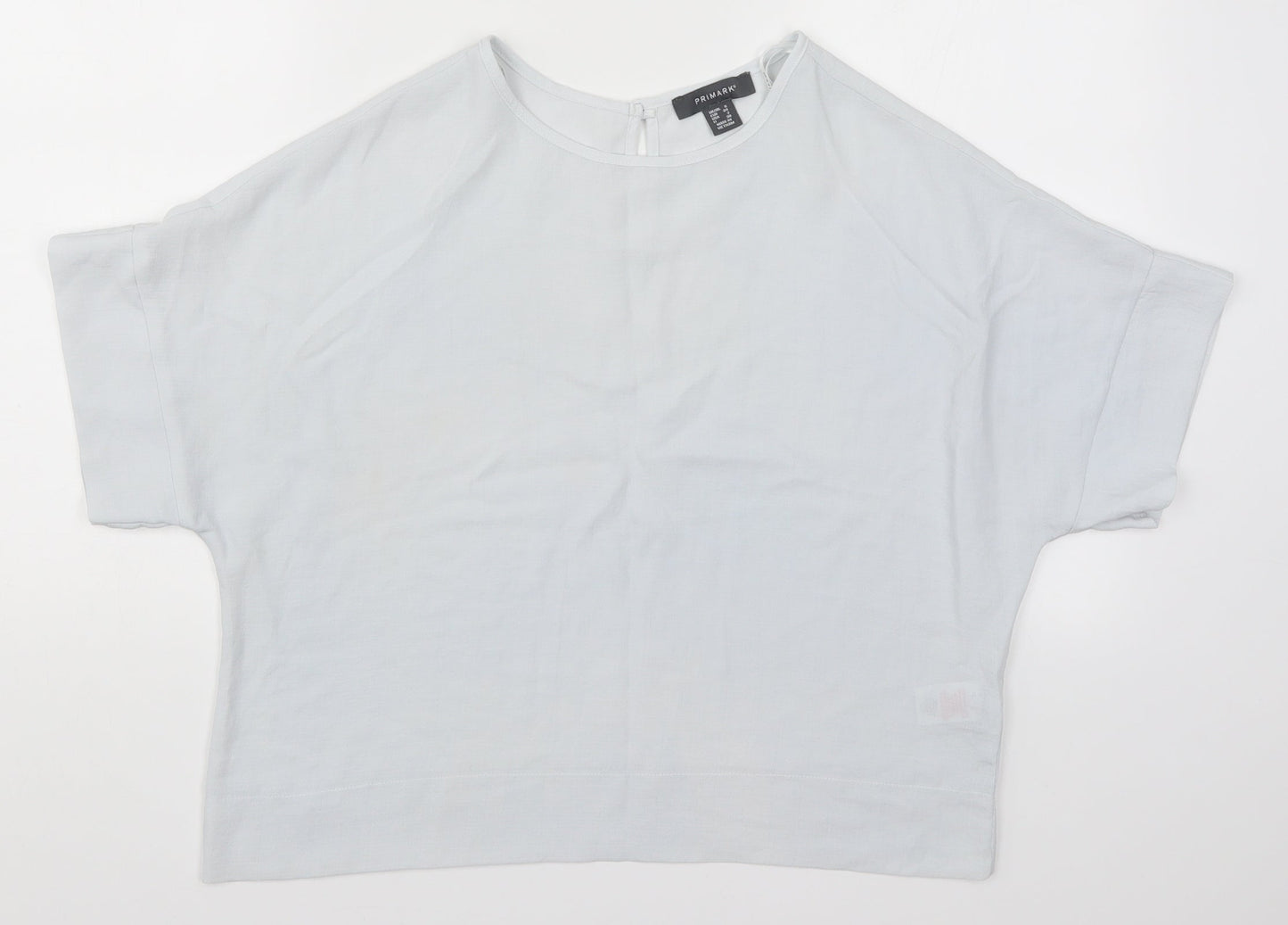 Primark Womens Blue   Basic Blouse Size 6  - Light Blue