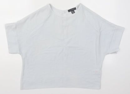 Primark Womens Blue   Basic Blouse Size 6  - Light Blue