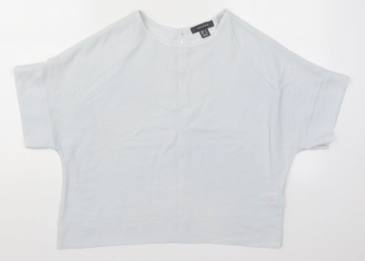 Primark Womens Blue   Basic Blouse Size 6  - Light Blue