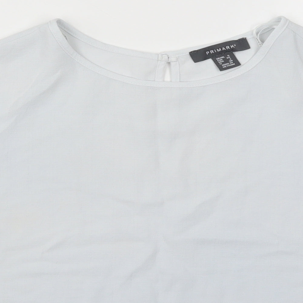 Primark Womens Blue   Basic Blouse Size 6  - Light Blue