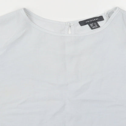 Primark Womens Blue   Basic Blouse Size 6  - Light Blue