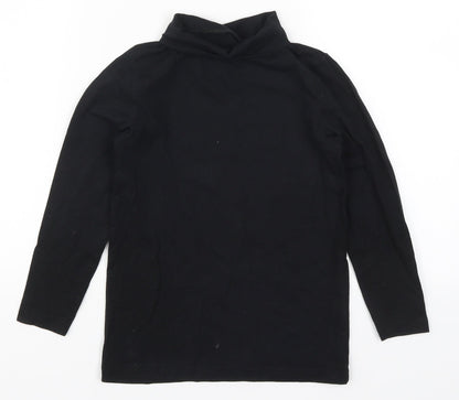 Crane Boys Black   Basic T-Shirt Size 7-8 Years