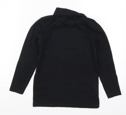 Crane Boys Black   Basic T-Shirt Size 7-8 Years